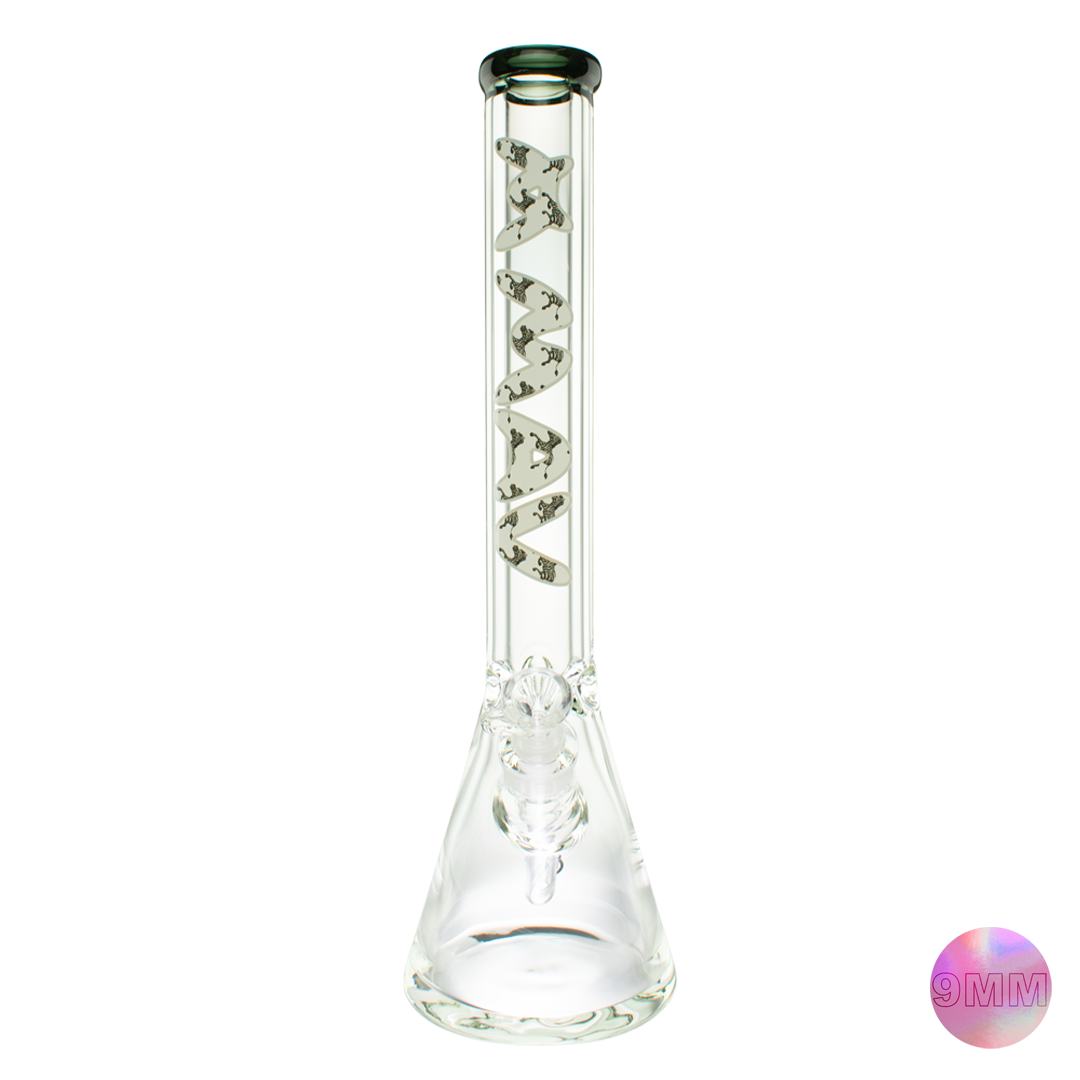 18" x 9mm Zebra Specialty Slab Beaker Bong