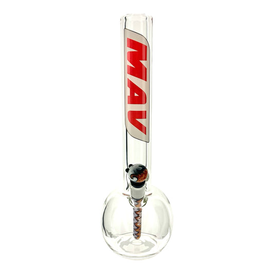 16" 9mm Old School Bubble Bottom Bong Retro Logo