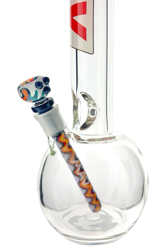 16" 9mm Old School Bubble Bottom Bong Retro Logo