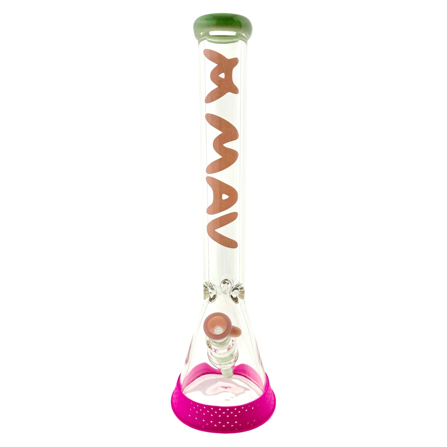 18" X 9MM ONE OF ONE sea foam and pink combo Special Beaker Bong