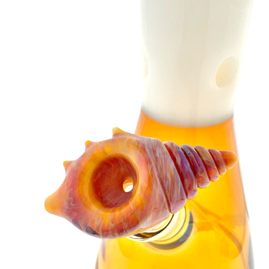 kraken 18" taper top Beaker Bong 1 of 1 seashell Empire Glassworks Bowl