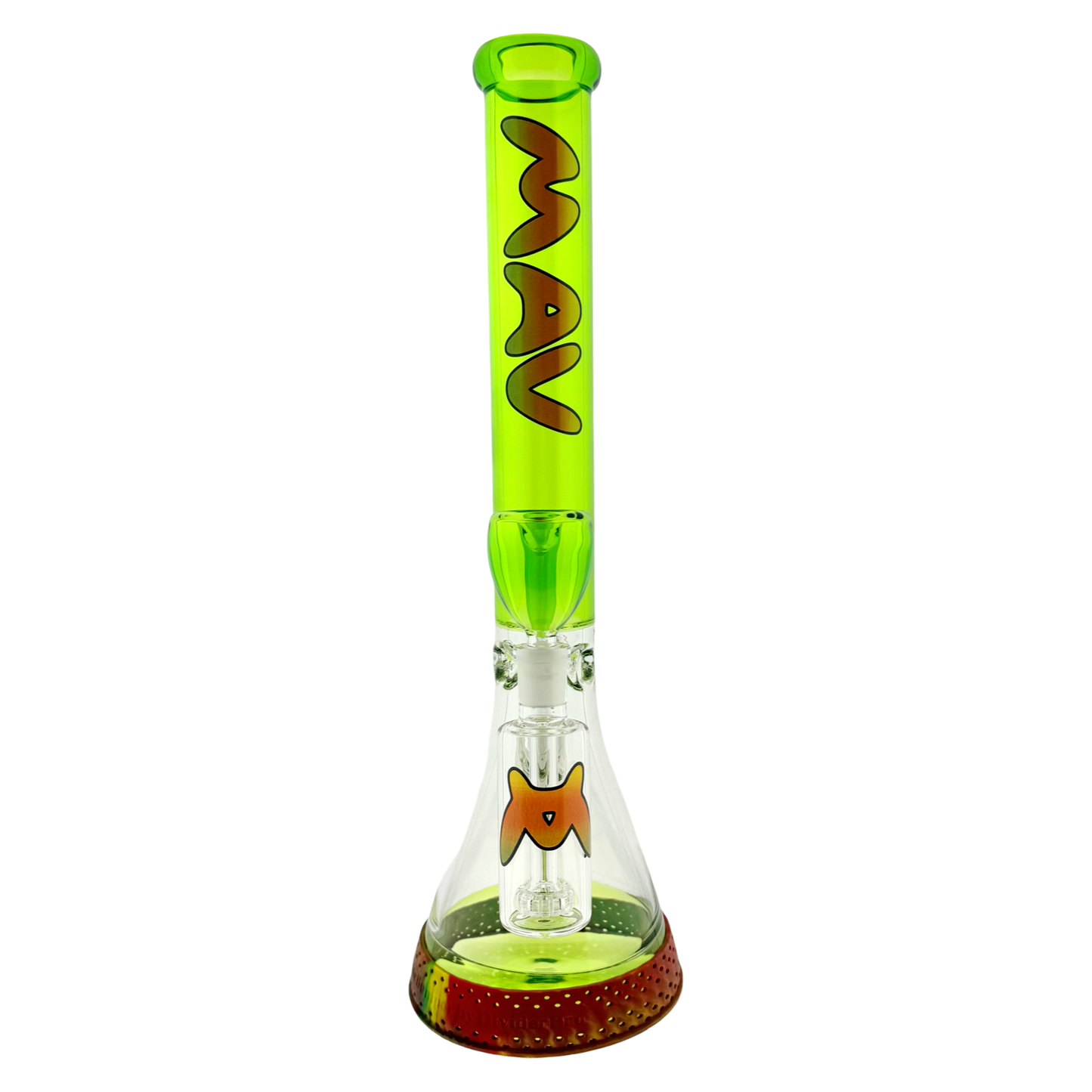 18" 50mm by 5mm full color ooze rasta ac combo beaker bong