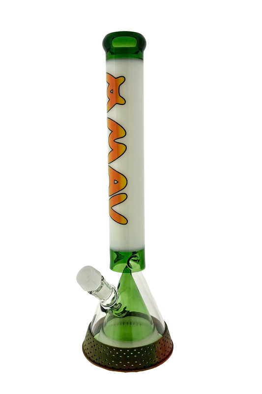 18" pyramid beaker bong rasta sunset with 7 hole pro bowl