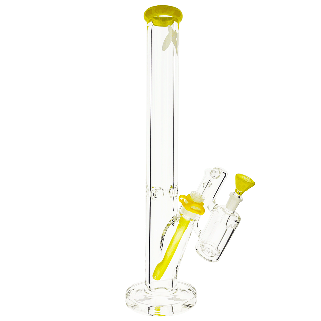 18" x 9mm color top straight Bong + Ash Catcher Combo