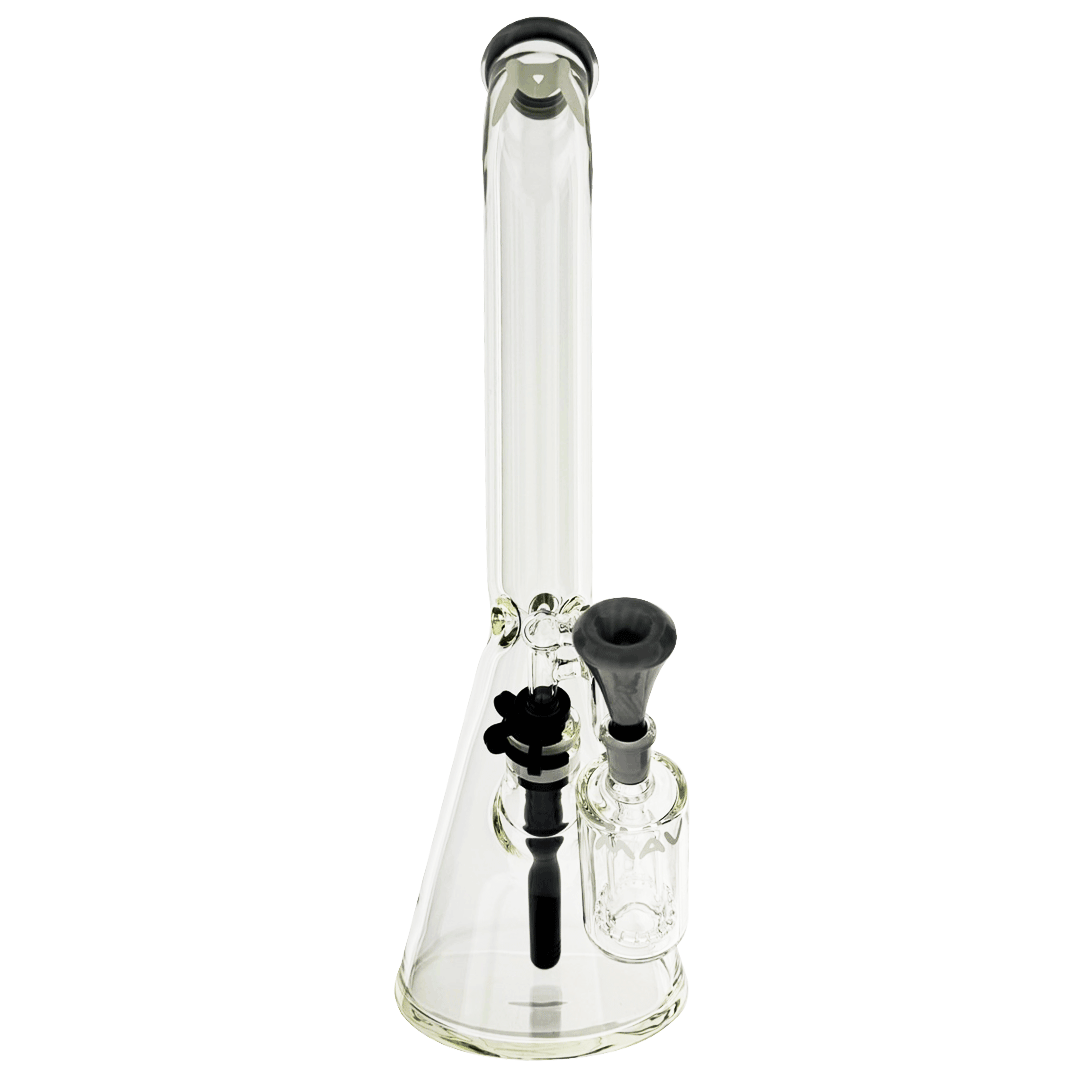 18" x 9mm color top beaker Bong bent neck + Ash Catcher Combo