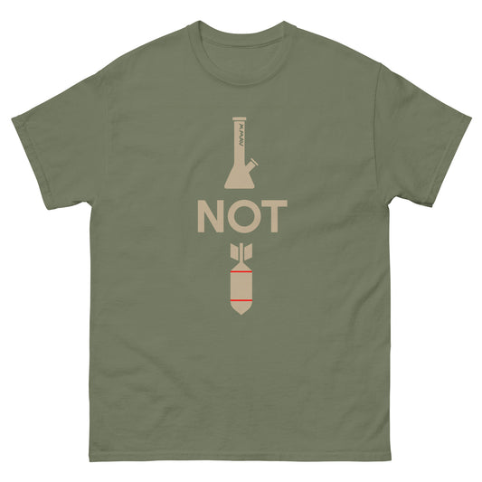 Bongs Not Bombs Military T-Shirt