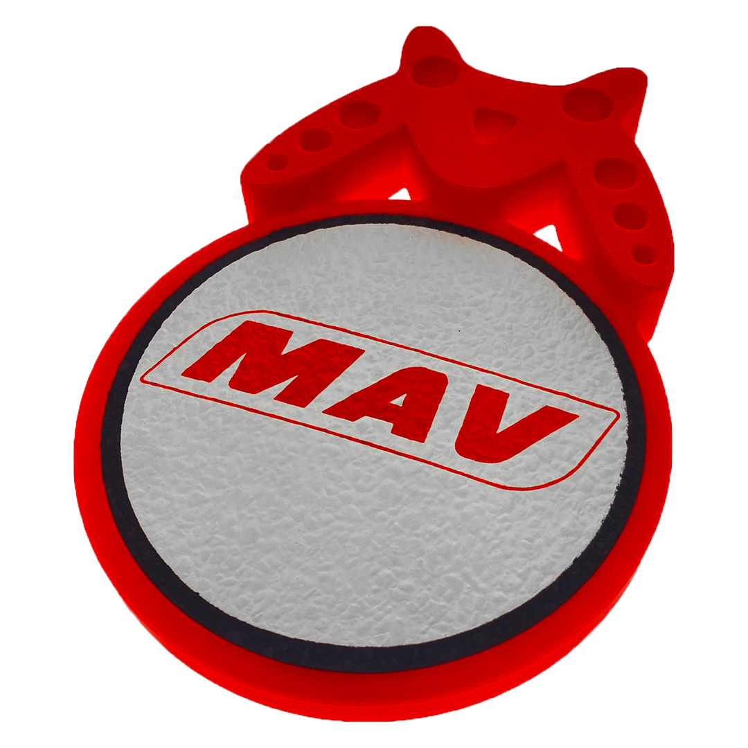 MAV red Bat Stand + Mood Mat Black