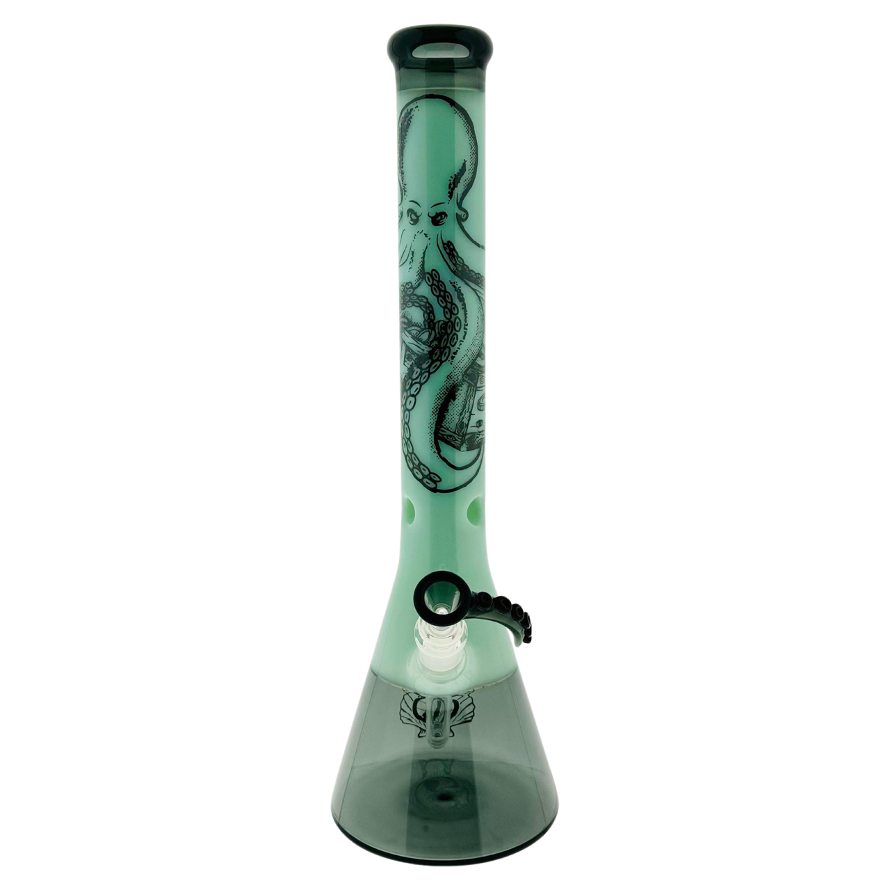 18" X 5mm kraken 2 tone sleeve Beaker Bong