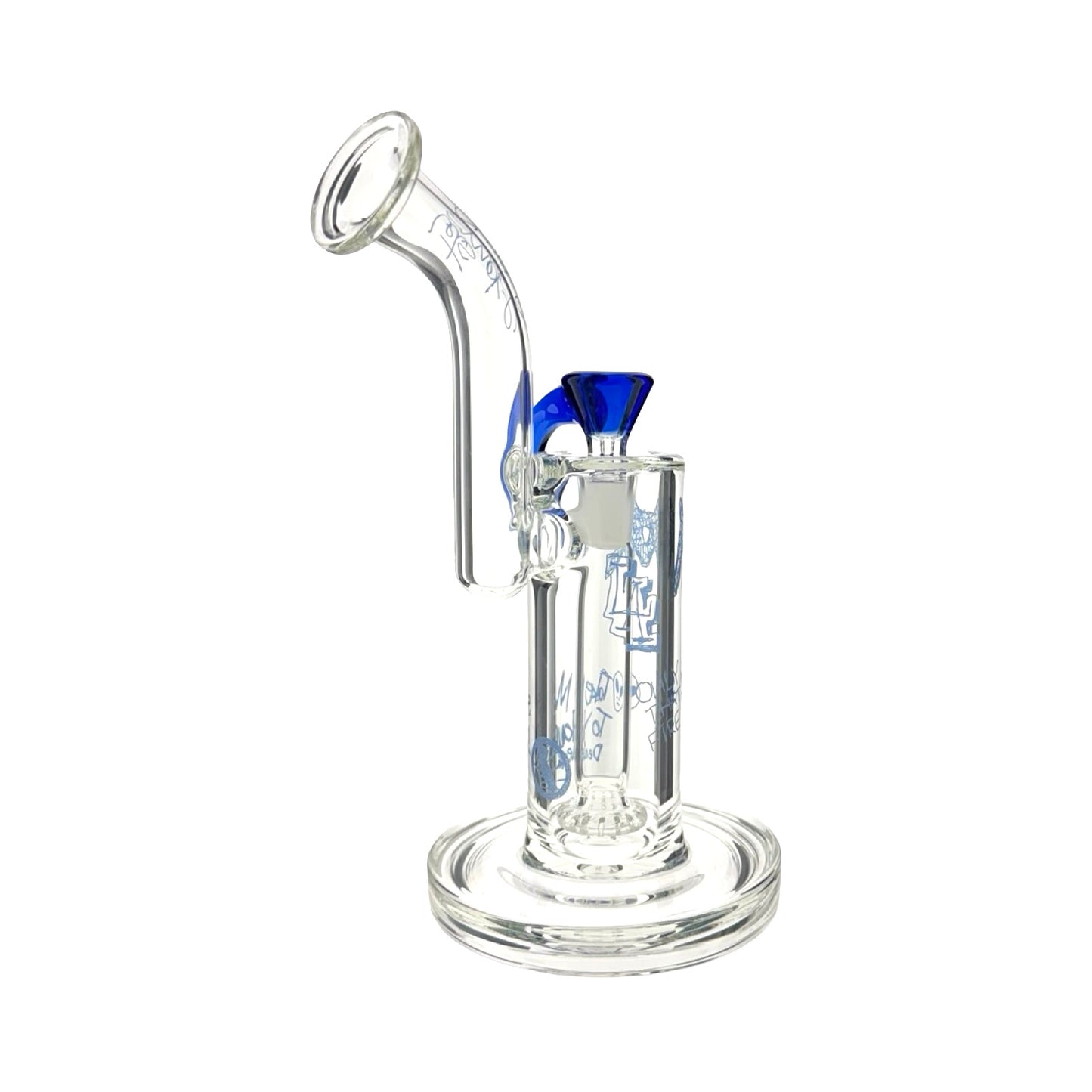 10" X 7 MM ONE OF ONE doodle type bubbler laidback neck