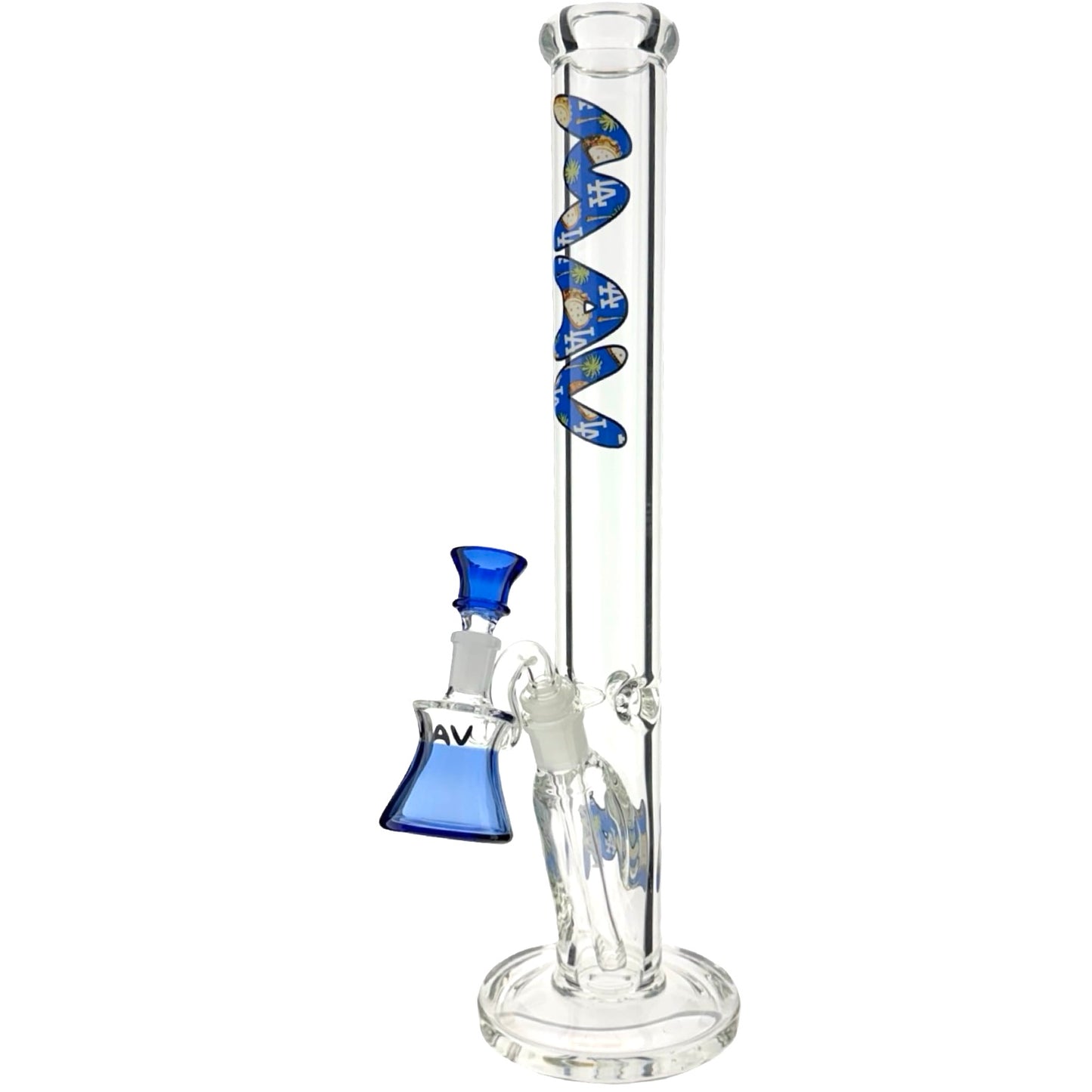 18" x 9mm los angeles Slab straight Bong + dry Ash Catcher Combo 1 of 1