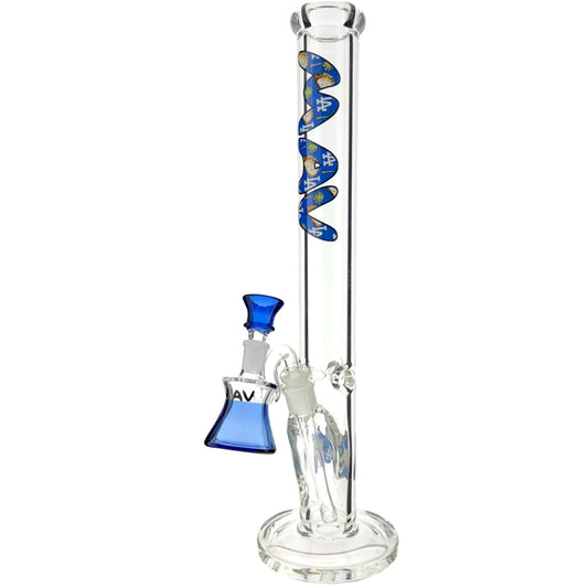 18" x 9mm los angeles Slab straight Bong + dry Ash Catcher Combo 1 of 1