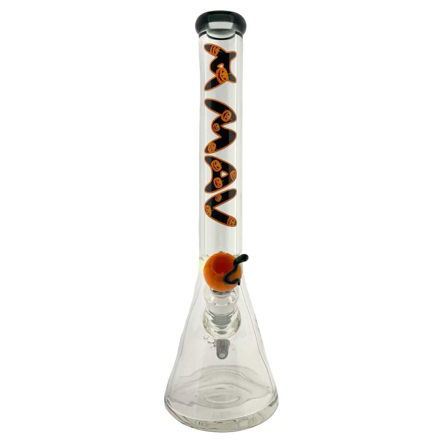 18" x 9mm Halloween Special Drop 18" 9mm Beaker Bong Black Top Pumpkin x empire glassworks pumpkin bowl