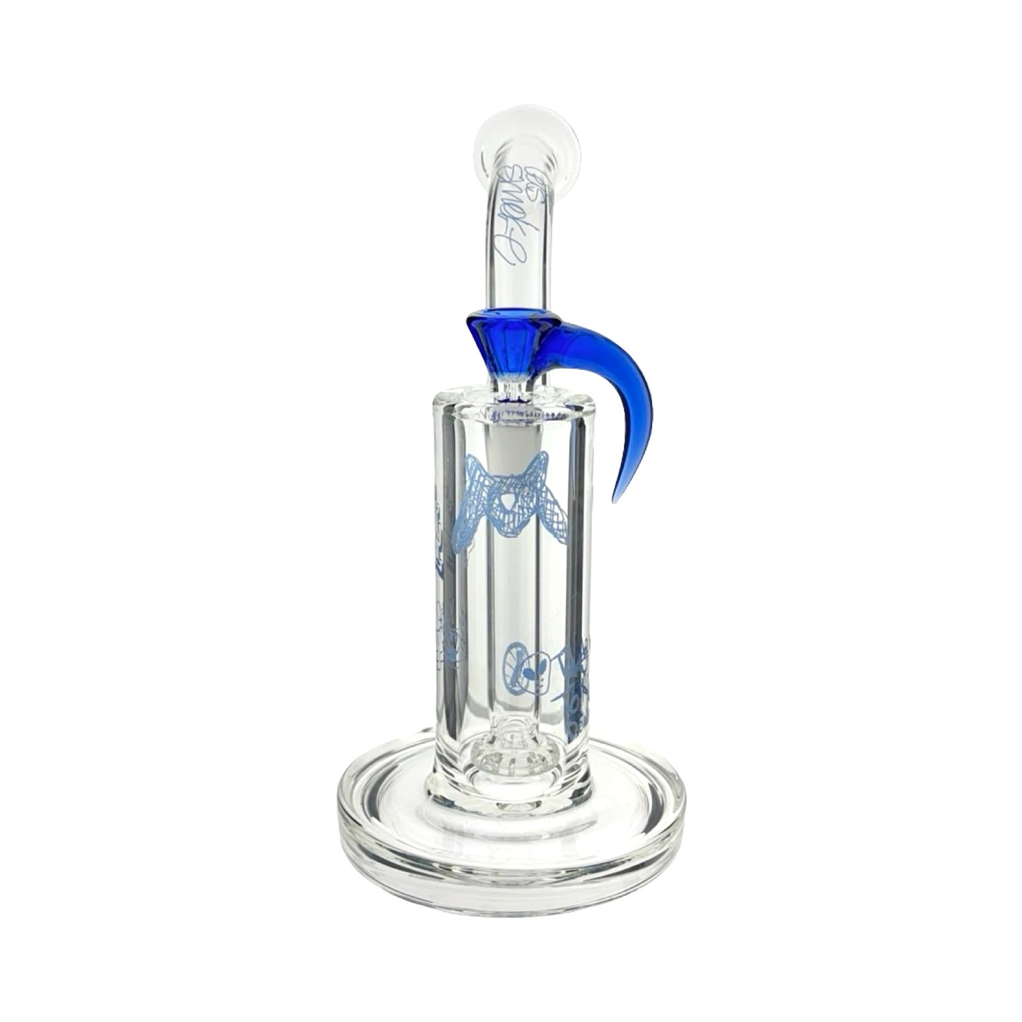 10" X 7 MM ONE OF ONE doodle type bubbler laidback neck