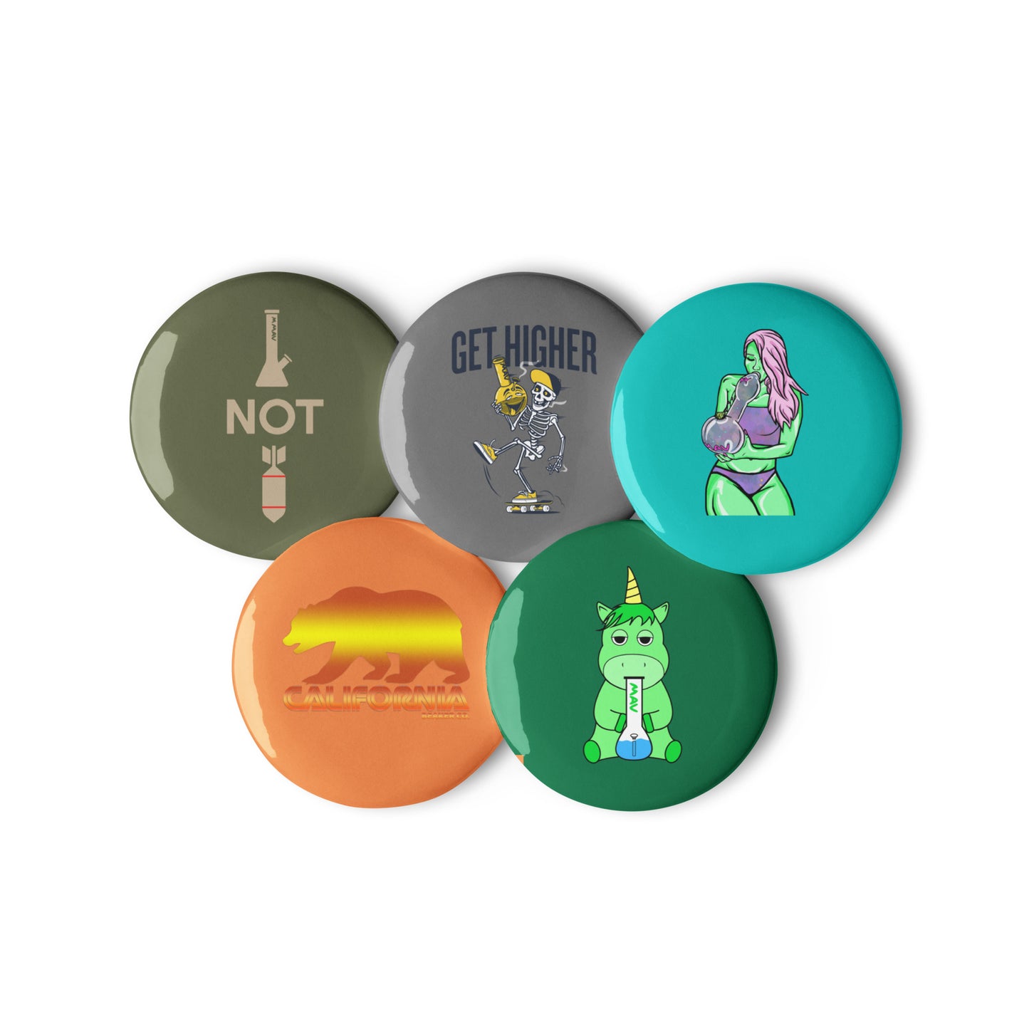 MAV Set of 5 pin buttons