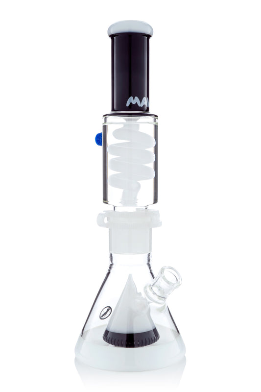 Black and White Slitted Pyramid Beaker Freezable Coil System