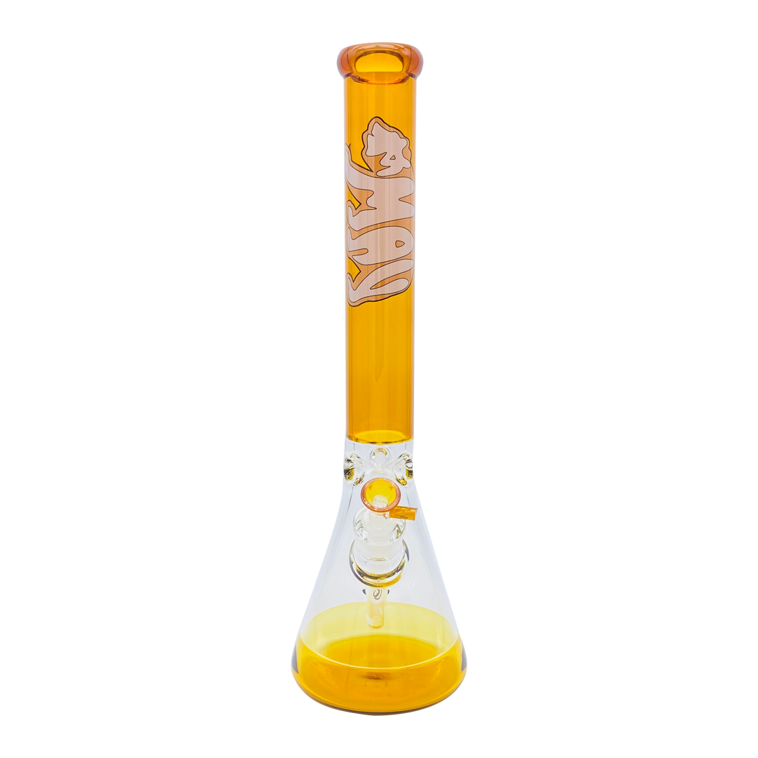Full Golden Cali Bear 18" Full Color Beaker Bong
