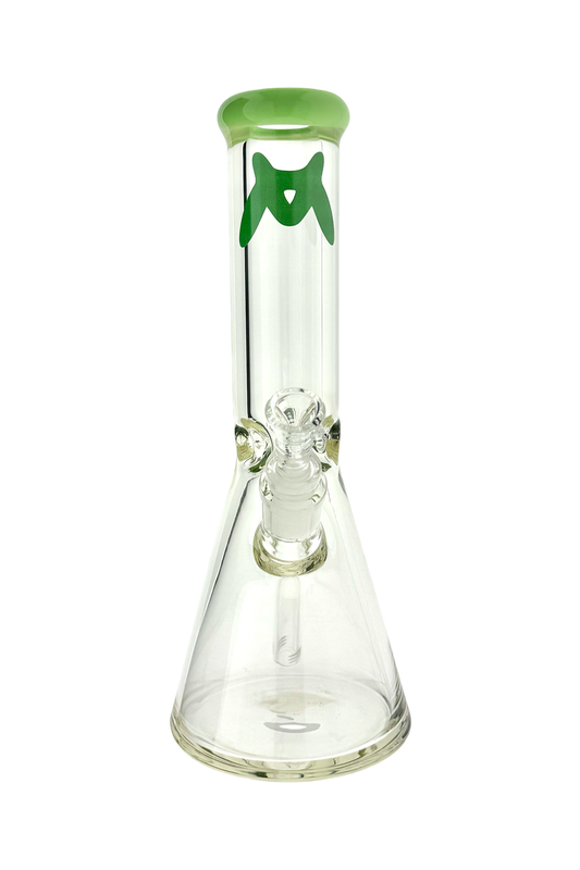 12" x 9mm Classic Beaker Bong Color Accent slime