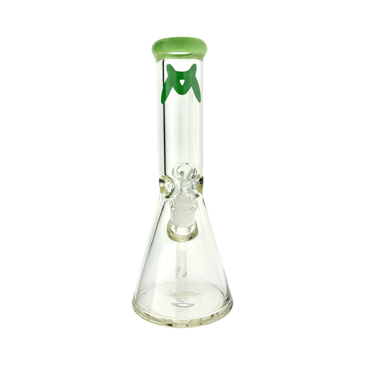 12" x 9mm Classic Beaker Bong Color Accent slime