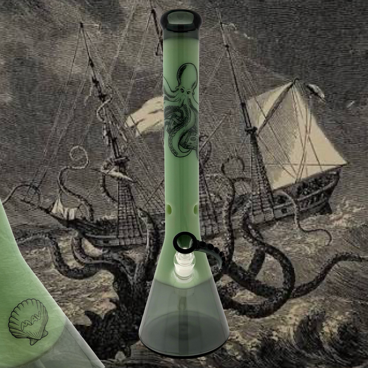 18" X 5mm Kraken 2 Tone Sleeve Beaker Bong