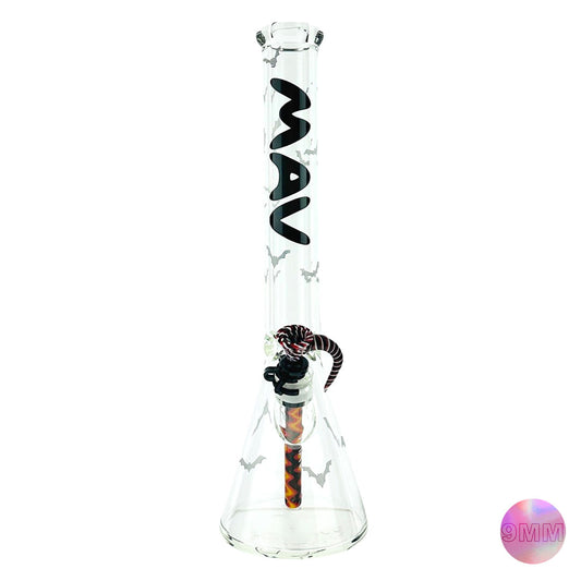 18" X 9MM ONE OF ONE All Bats are off Halloween Special Beaker Bong