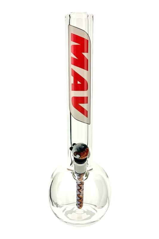 16" 9mm Old School Bubble Bottom Bong Retro Logo