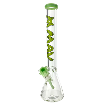 THE SLIMER 9mm 18" thick slime colored beaker bong+ matching stem and bowl