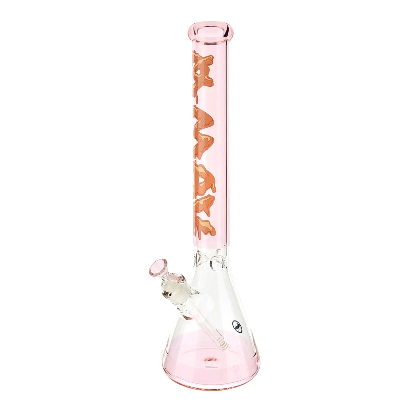 Transparent Pink bubblegum Vibes 18" Full Color Beaker Bong