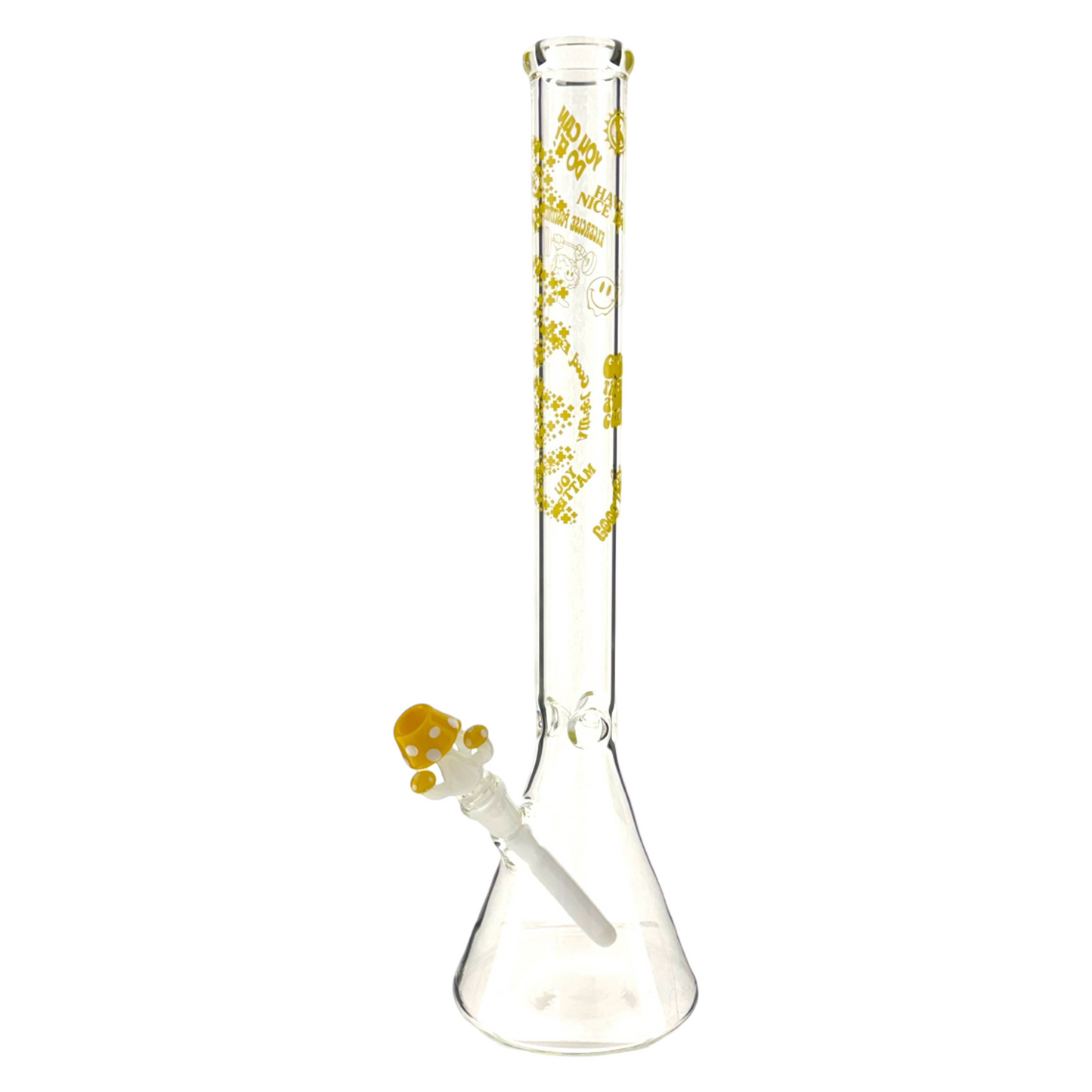 21" tall 50 by 5mm Beaker Bong Tall Neck positive mushroom type