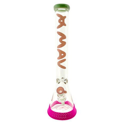 18" X 9MM ONE OF ONE Sea Foam and Pink Combo Special Beaker Bong