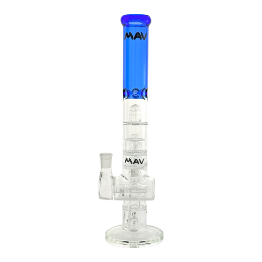 6 Perc Beast Honey Inline UFO Straight + Double Honey Inline Ash Catcher Combo