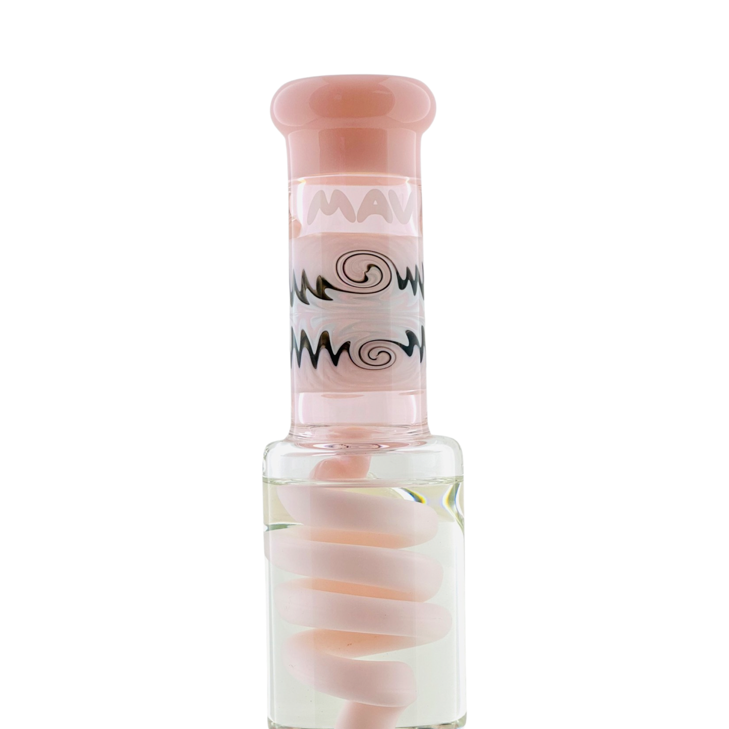 Reversal Wig Wag milky pink Slitted Pyramid Beaker Freezable Coil System
