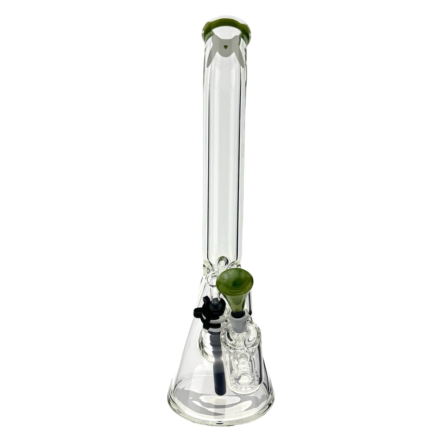 18" x 9mm color top beaker Bong bent neck + Ash Catcher Combo