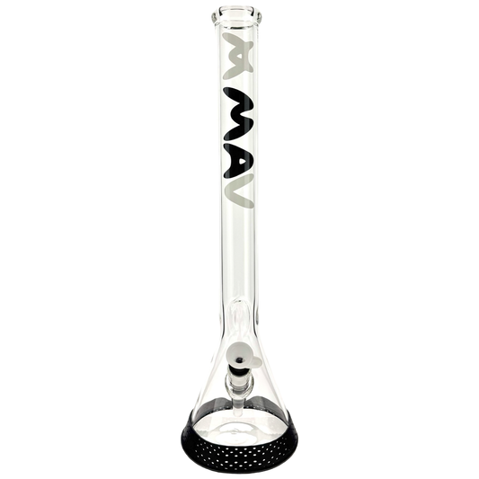 21" tall 50 by 5mm Beaker Bong Tall Neck duotone black and white type