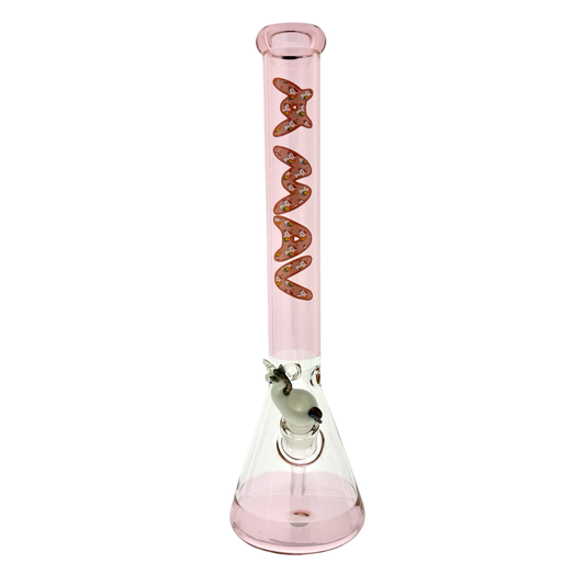 18" MAV full color pink Unicorn Logo Beaker Bong + Empire Glassworks Unicorn