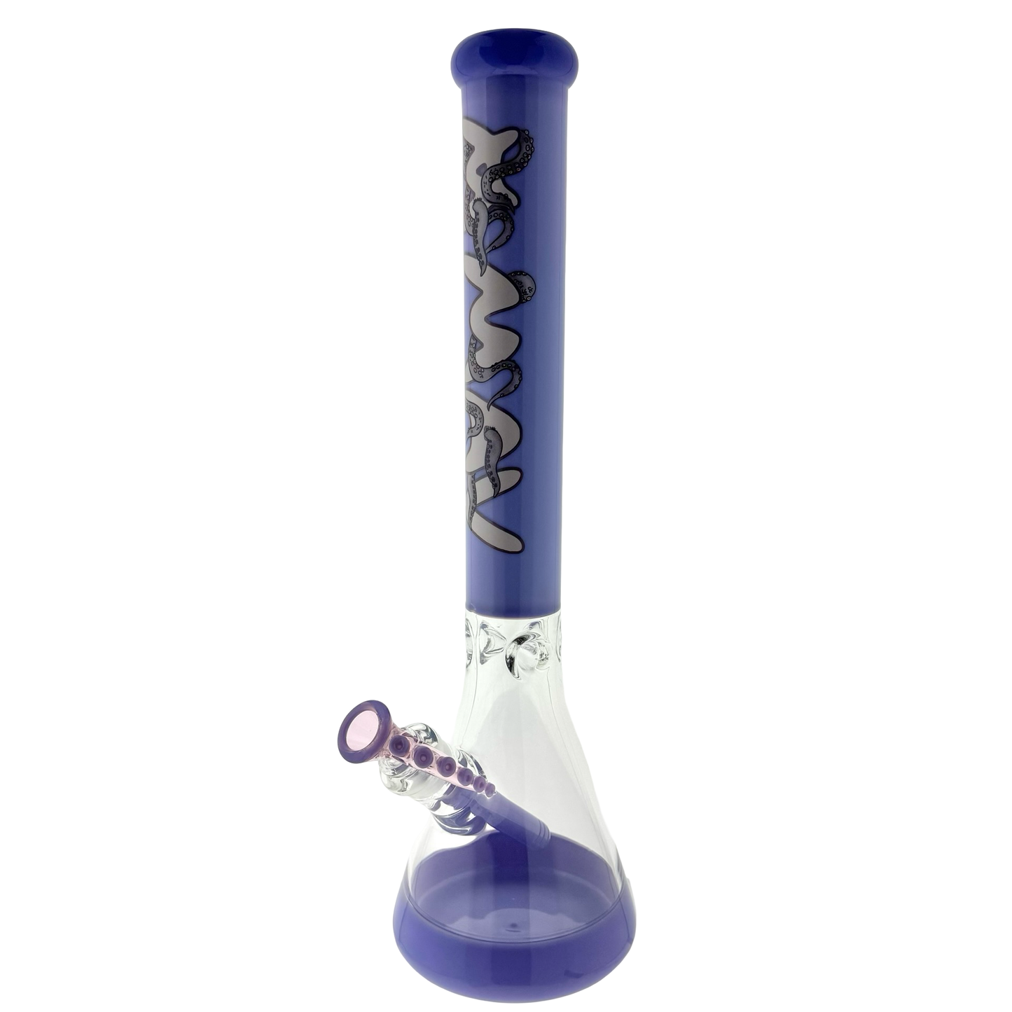 18" Classic Beaker Bong full color purple octobong Octopus