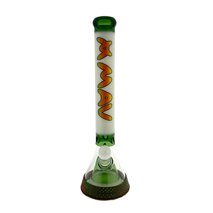 18" pyramid beaker bong rasta sunset with 7 hole pro bowl