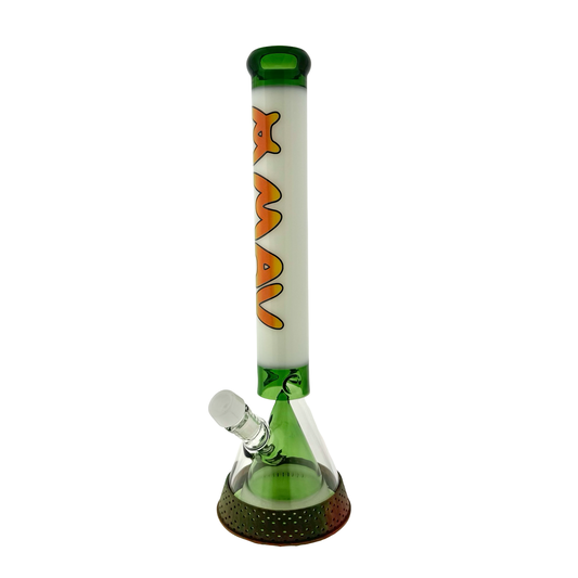 18" pyramid beaker bong rasta sunset with 7 hole pro bowl