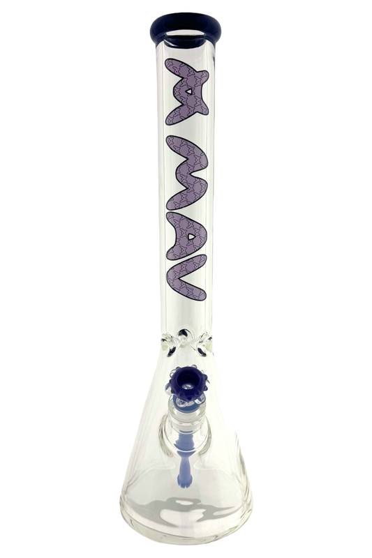 18" 9mm dark purple Classic Beaker Bong mav LUX slab