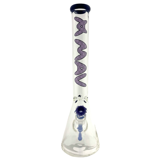 18" 9mm dark purple Classic Beaker Bong mav LUX slab