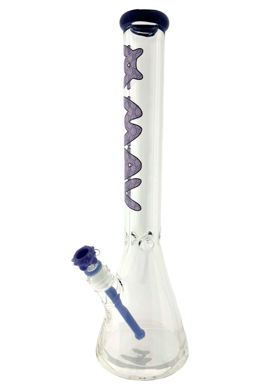 18" 9mm dark purple Classic Beaker Bong mav LUX slab