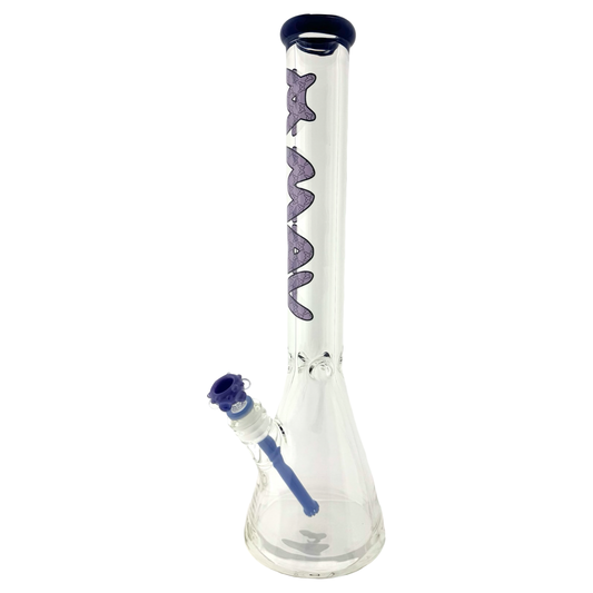 18" 9mm dark purple Classic Beaker Bong mav LUX slab
