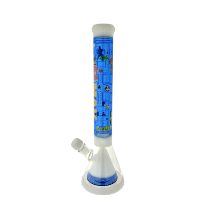 18" pyramid beaker bong game time mav with 7 hole pro bowl