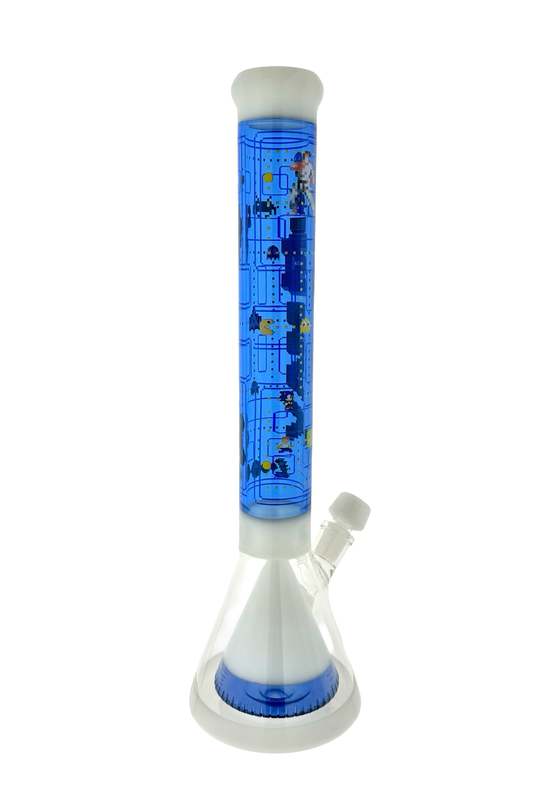 18" pyramid beaker bong game time mav with 7 hole pro bowl
