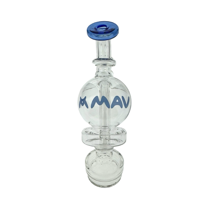 Blue Bubble Loopcycle Top for Puffco Peak, bubble chamber with blue MAV logo
