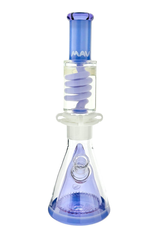 OS90 Oversized Slitted Pyramid Beaker Freezable Coil System Purple
