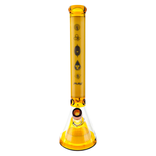 Sweet Sacred Honey Bee MAV Glass Pyramid Laser Beaker Bong