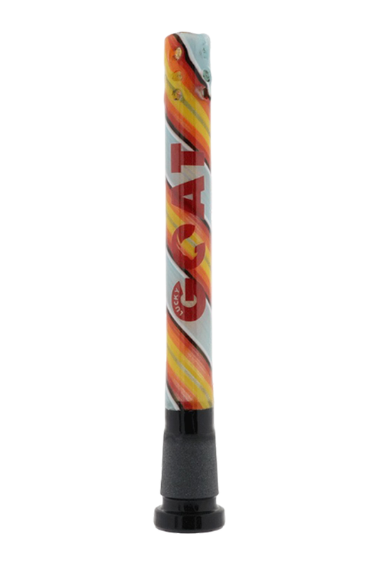 5" Lucky Goat swirly 12 hole Reversal Downstem - Yellow