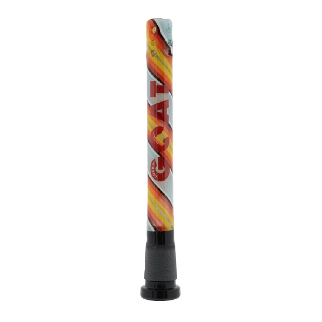 5" Lucky Goat swirly 12 hole Reversal Downstem - Yellow