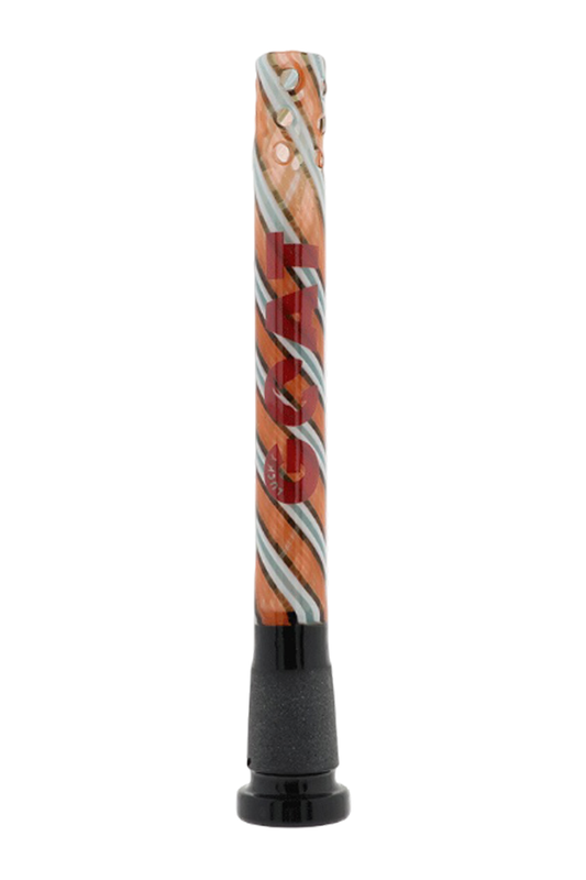 5" Lucky Goat swirly 12 hole Reversal Downstem - Red