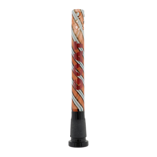 5" Lucky Goat swirly 12 hole Reversal Downstem - Red